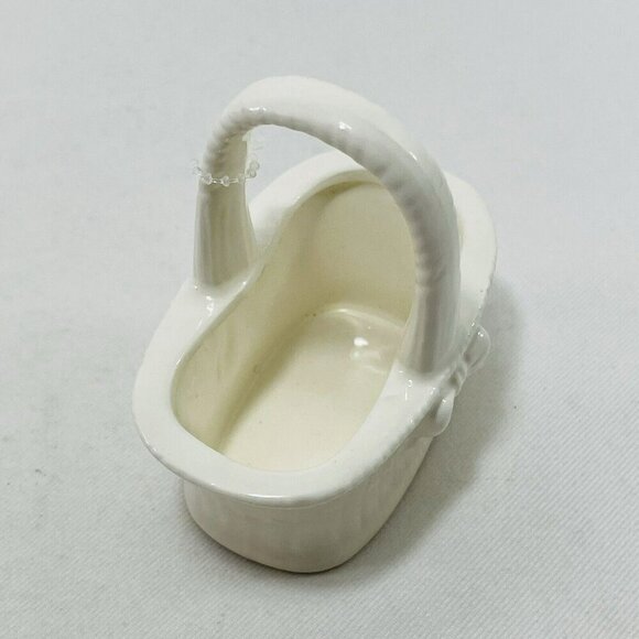 Vintage Wangs Trinket Box Basket Ceramic Woven Textured Jewelry Ring Pin Storage - Picture 8 of 10